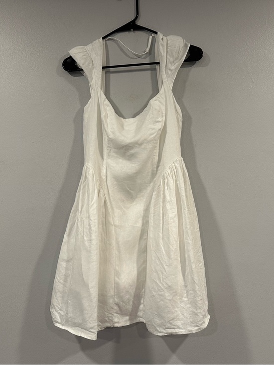 Reformation Dresses & Skirts - Reformation Oaklyn Linen Dress Cap Sleeve White Sz 6